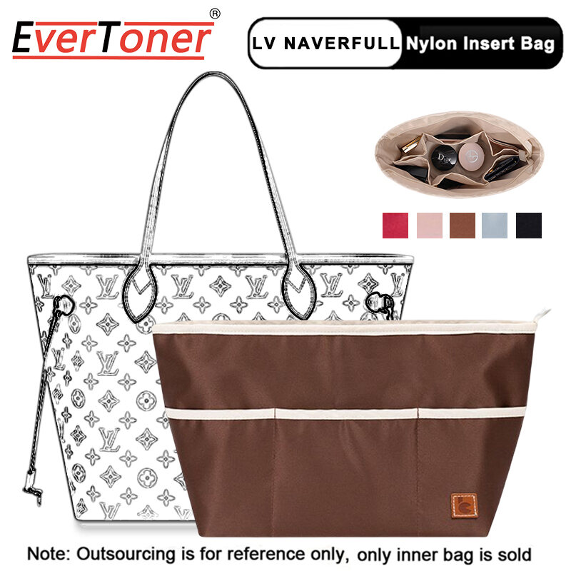EverToner Nylon Insert Bag For LV Neverfull Tote Bag Women Makeup Handbag Bags Inner Purse Organizer Bag Accessories