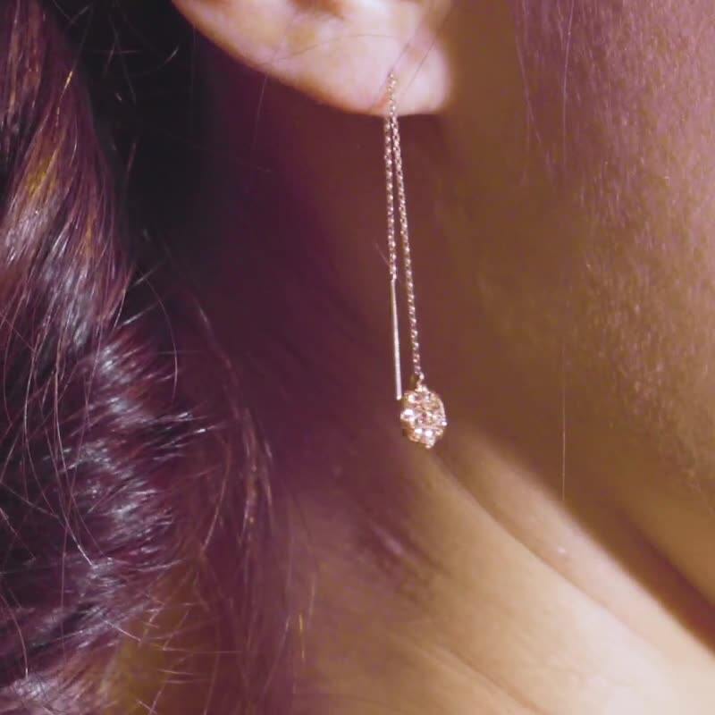 Chow Sang Sang 周生生 Minty Collection 18K Rose Gold Snowflake Earrings 91599E FLASH SALE