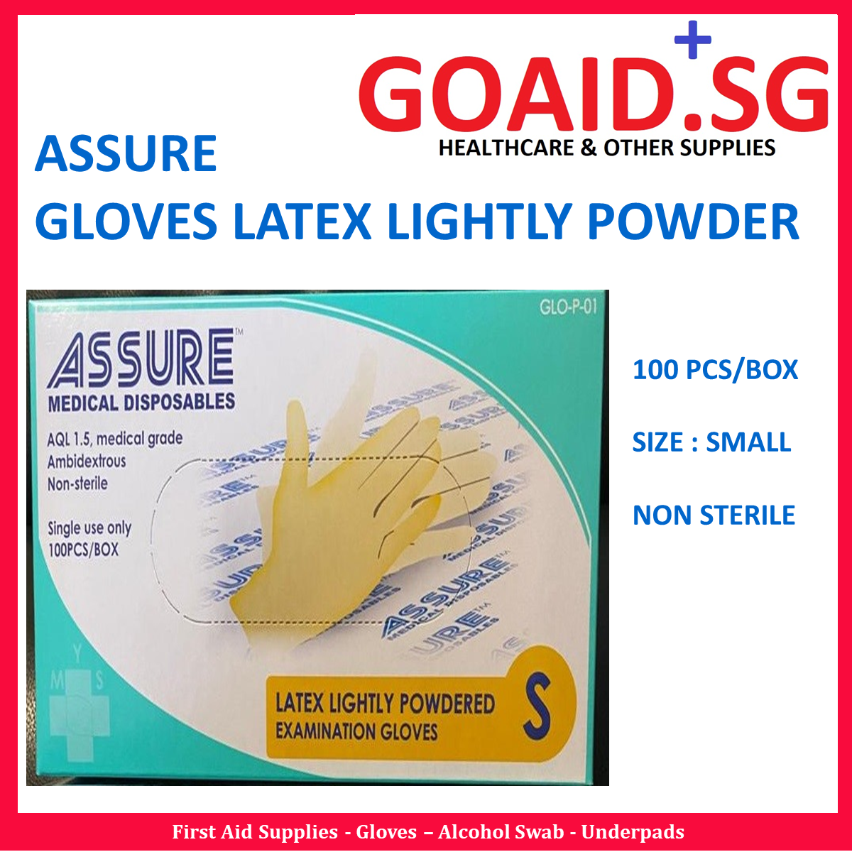 ASSURE Latex Glove Lightly Powdered (Medical Grade)