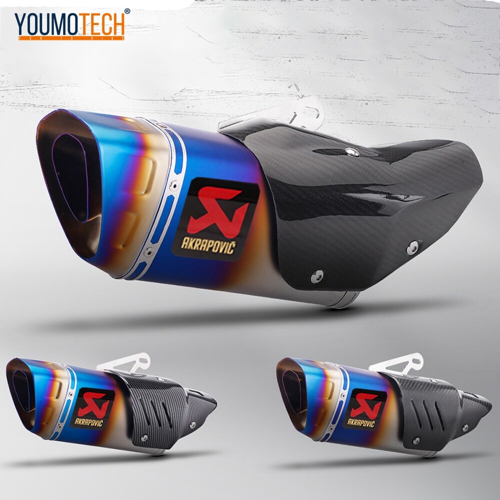 Motorcycle Exhaust Muffler PIPE Escape Pipe exhaust pipe Vent Pipe Carbon Fiber Exhaust Muffler Pipe M1 Tail pipe Universal For Honda Kawasaki Yamaha KTM BMW Aprilia Benelli Suzuki Sportbike Motorbike