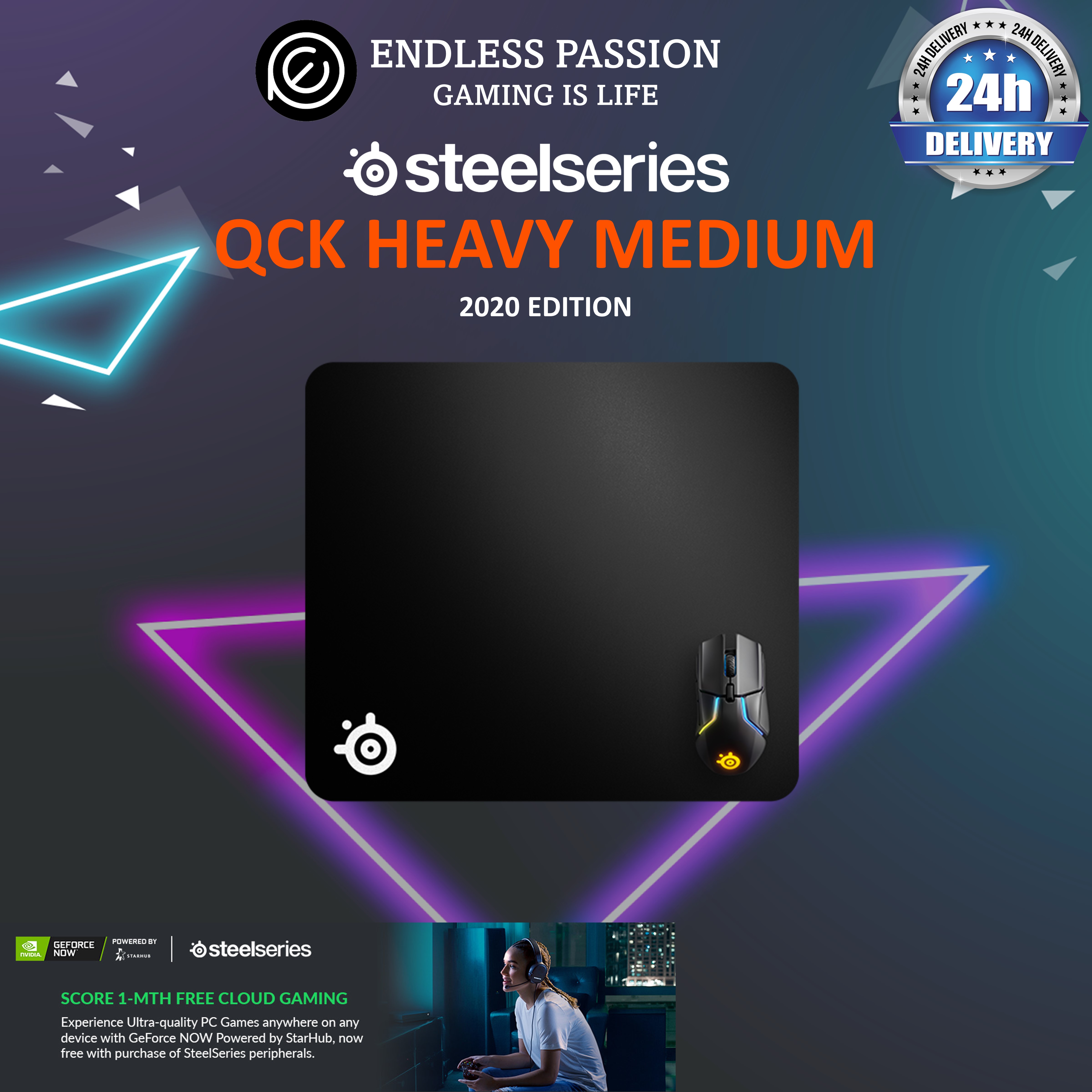 SteelSeries QcK Heavy - Cloth Gaming Mousepad - Available in Medium / Large / XXL