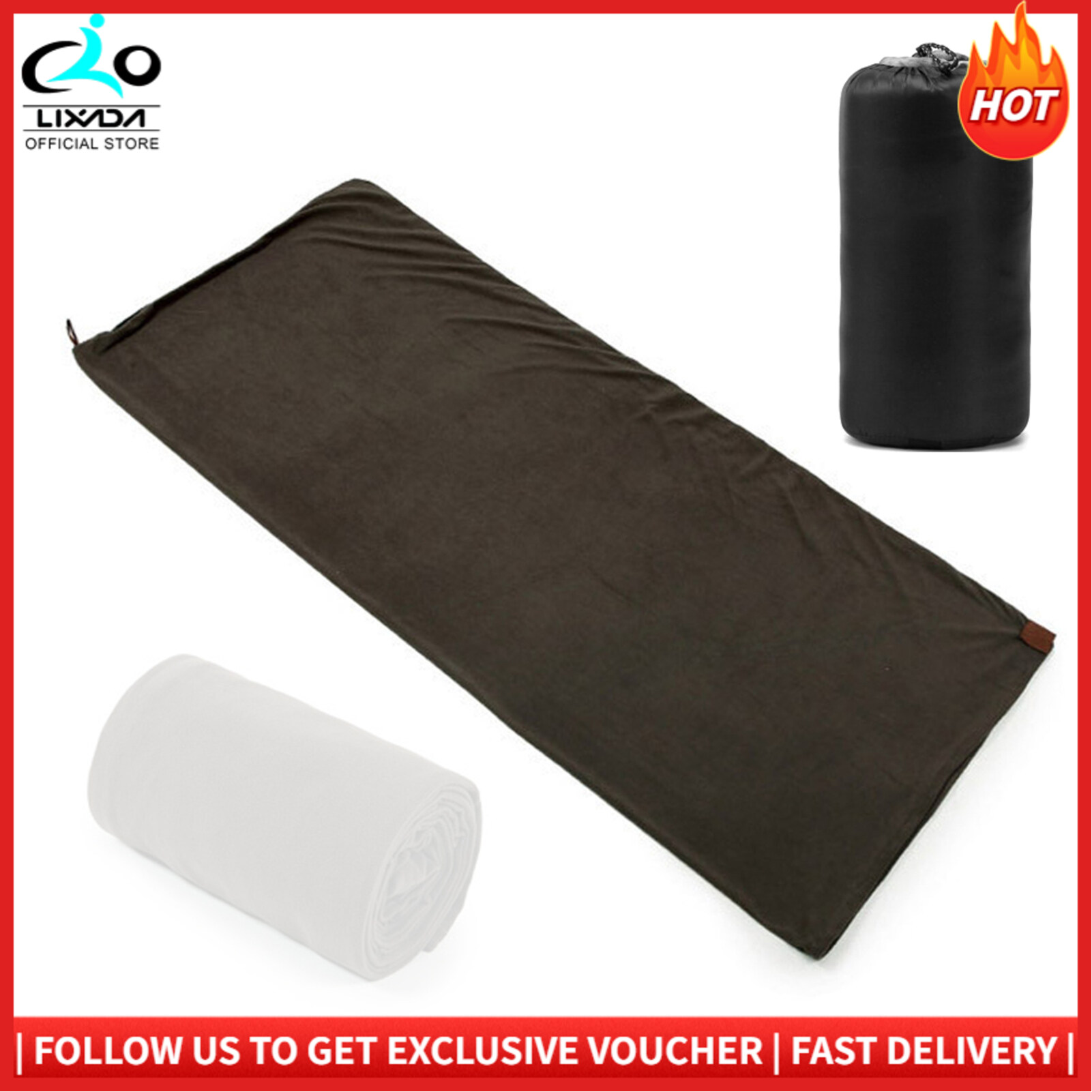 Outdoor Sleeping Bags Portable Emergency Sleeping Bag Light-weight Fleece Sleeping Bag for Camping Travel Hiking