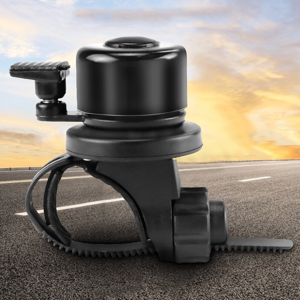 MTB Mountain Bike Loud Horn Antiskid Paddle Handlebar Thumb Ring Bell Anti-theft Loud Voice for Airtag Tracker Holder