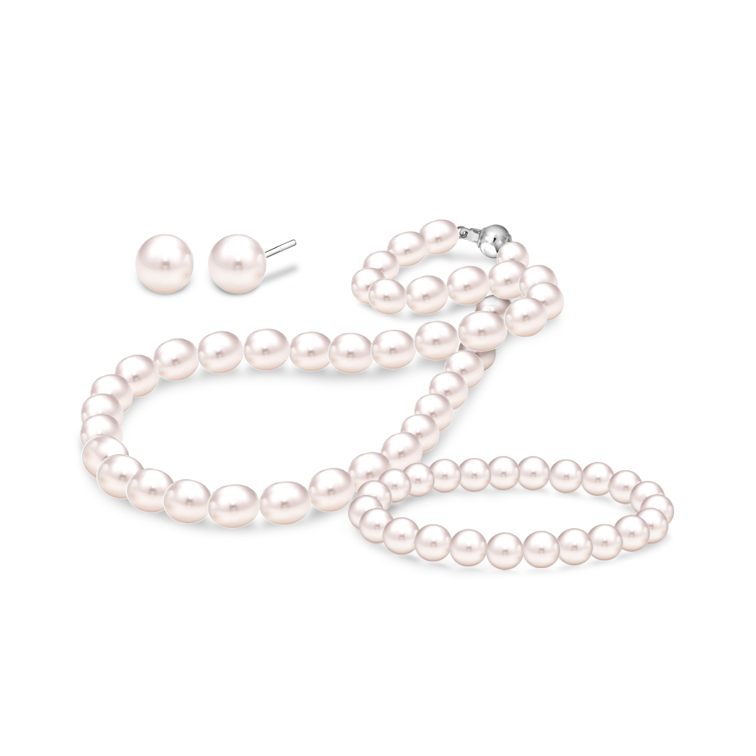 SK Jewellery 3-Pc Pearl Jewellery Set