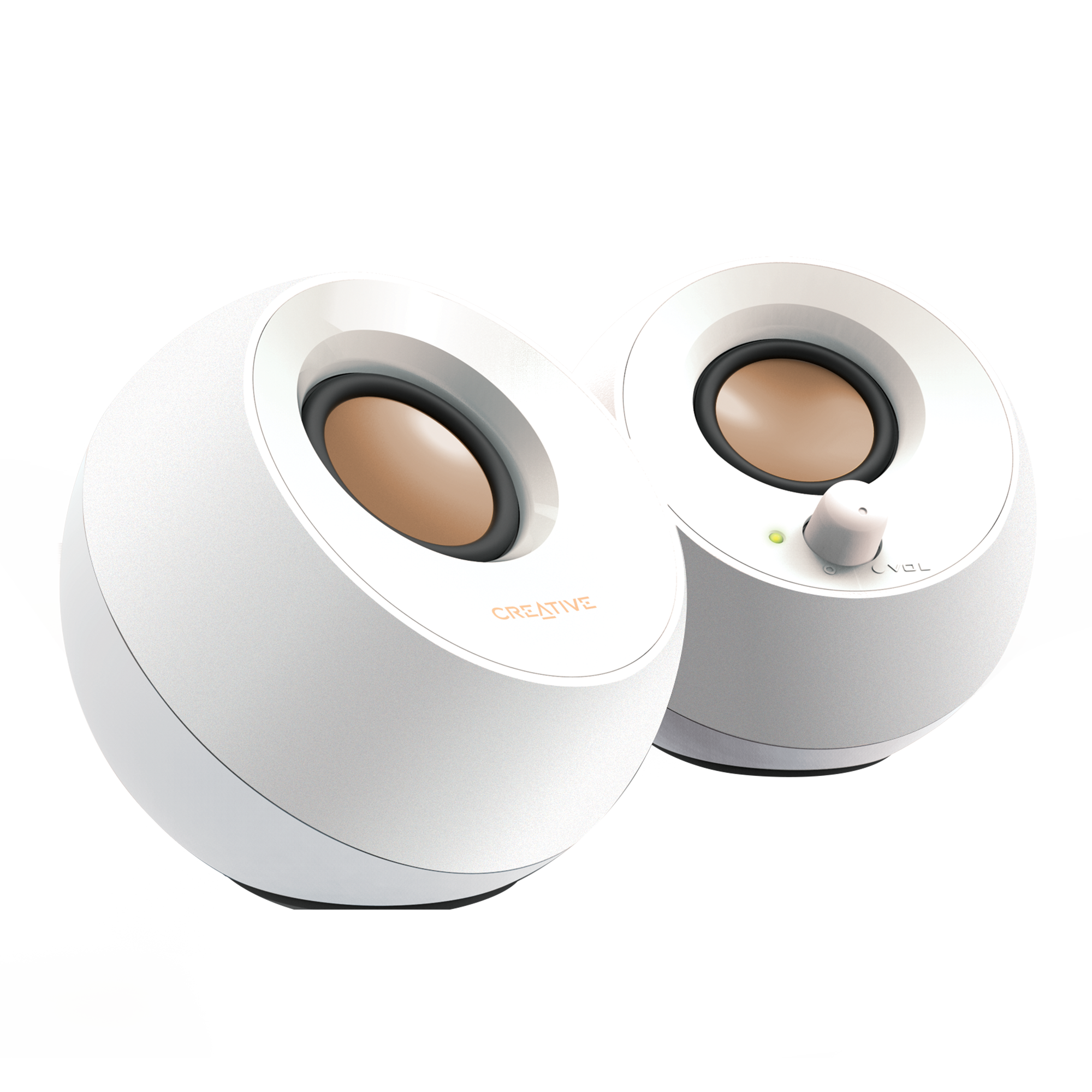 Creative Pebble - 2.0 USB-Powered Desktop Speakers with Far-Field Drivers and Passive Radiators for PCs and Laptops