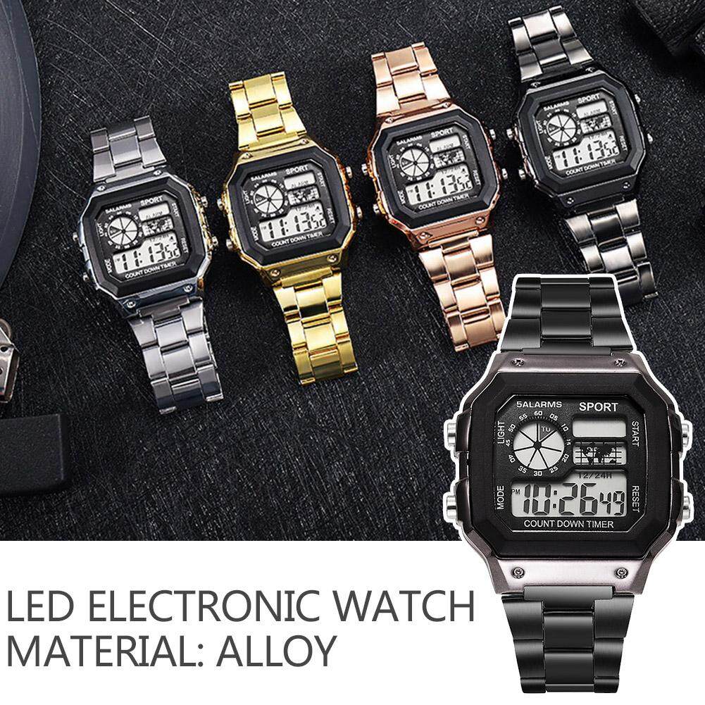 Sports Watch Gold Fashion Zinc Alloy Electronic Movement Smart Watch For Male and Student Movement and Leisure