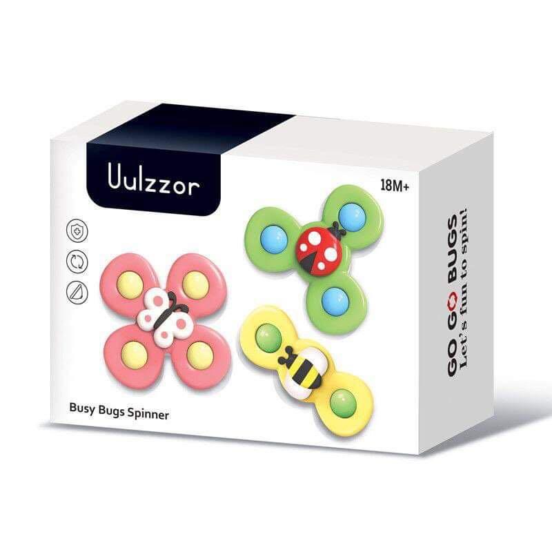 BabySPA Bugs Spinner Set of 3 fun spinner toys for babies to play educational Toy