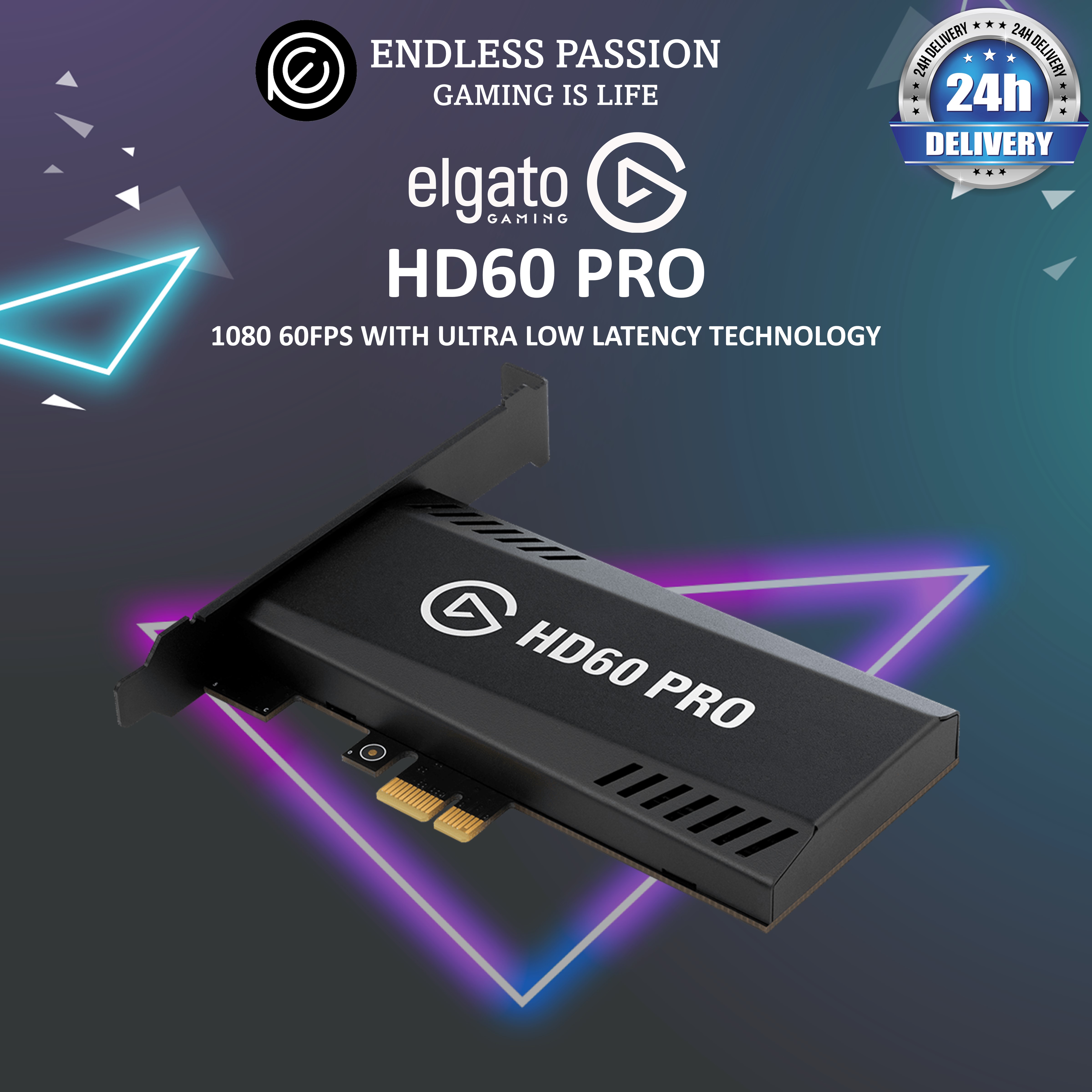 Elgato Game Capture HD60 Pro - Stream and record in 1080p60, H.264 hardware encoding, PCIe - CS-1GC109901002