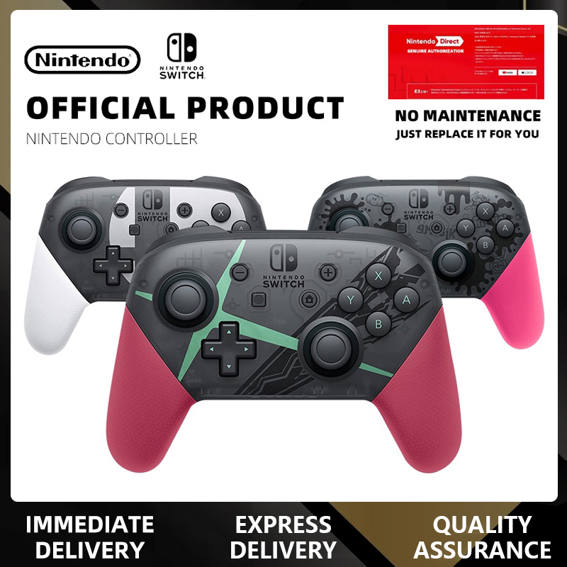 【Local Seller】Nintendo Switch Pro Controller Professional Gamepad Wireless Bluetooth Controller Steam splatoon/Xenoblade/brawl