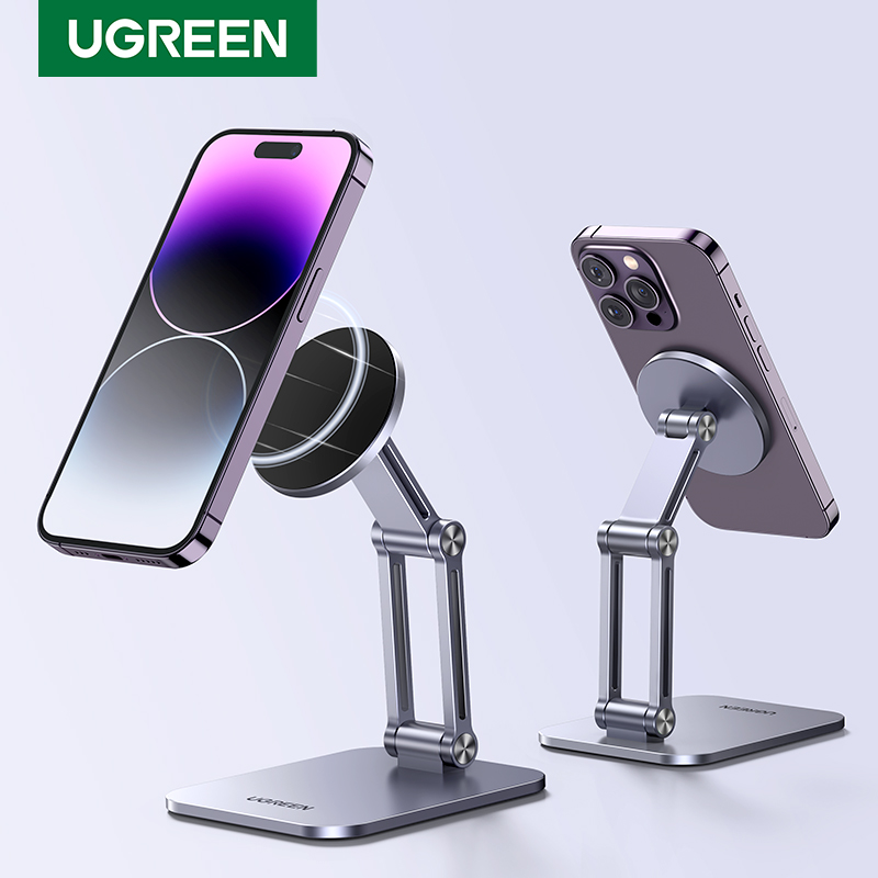 UGREEN Magnetic Foldable Phone Stand Aluminum Alloy for iPhone 14 13 Pro Max Samsung Galaxy S23 Ultra