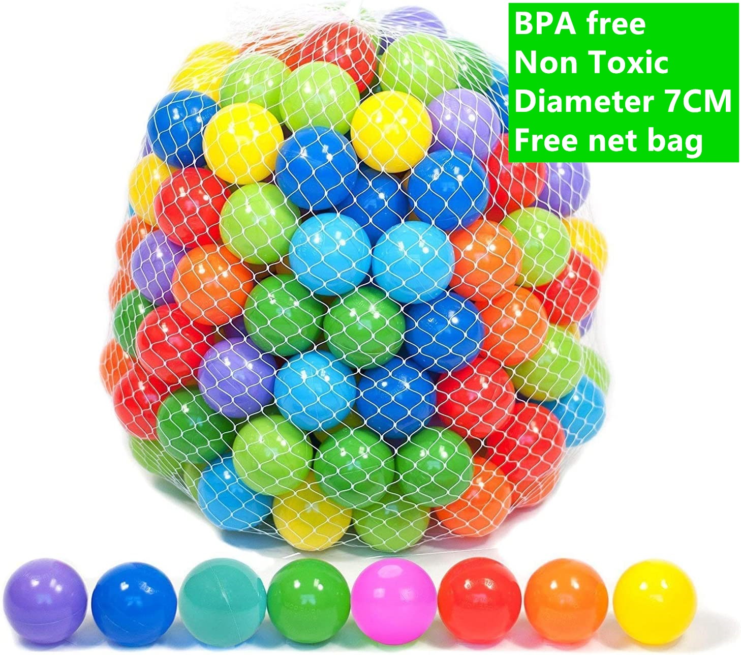 "SG SELLER" 100pcs Balls Pit Balls Colorful Ocean Ball for Babies Kids Children Soft Plastic Balls for Birthday Parties Events Playgrou