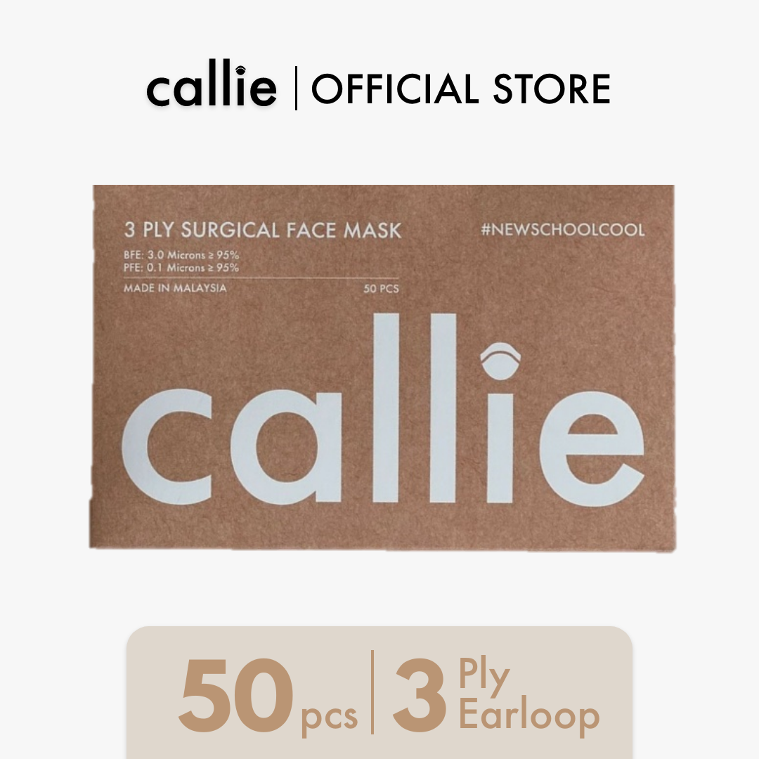 Callie 3-ply Earloop Medical Face Mask-Hyper Whiteout for Kids (50 pcs)