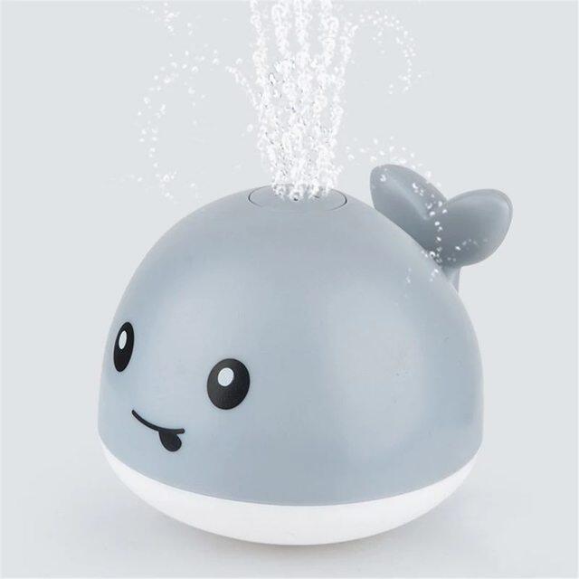 Baby Light Bathtub Toy Induction Water Spray Ball Baby Shower Toy Whale Bathroom Water Playing Electric Toy