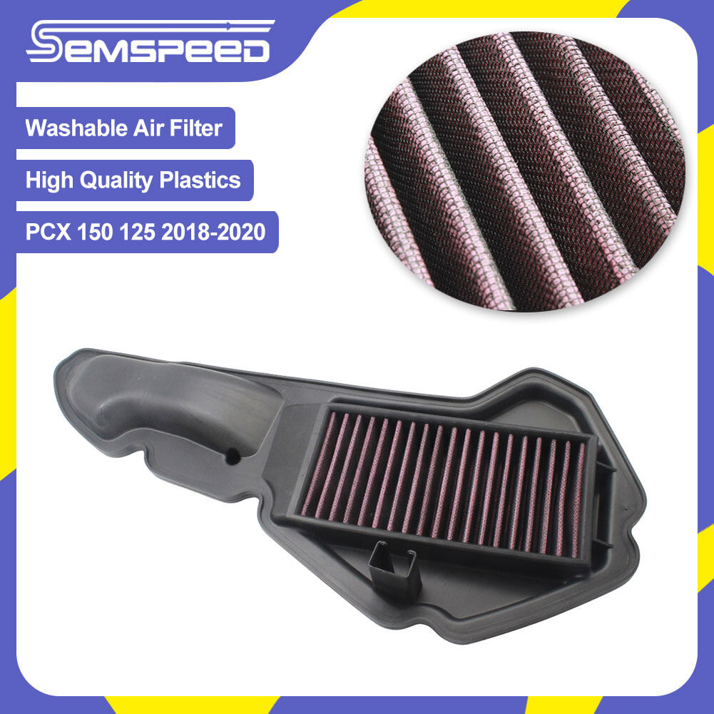 SEMSPEED For Honda ADV150 PCX 150 125 2018-2020 Motorcycle Racing Air Filter Washable Reusable