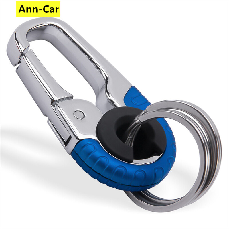 【Ann-Car】1PC Metal Car Keychain Motorcycle keychain Key Holder Keyring Men's Key Chain Ring Auto Accessories