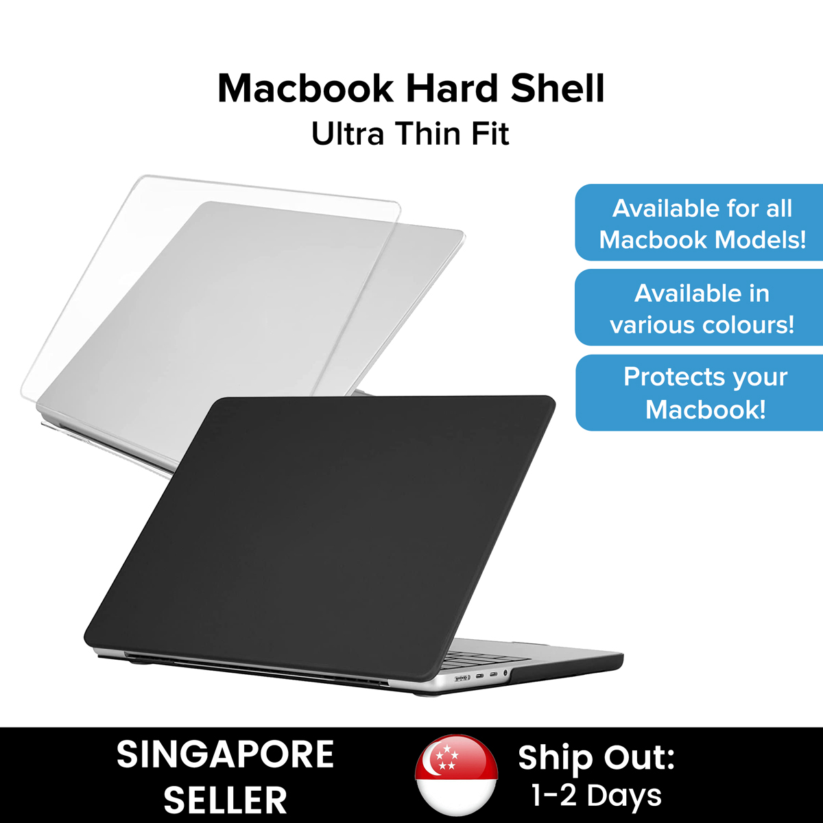 (SG) LionShield Macbook Pro / Air Hard Back Shell Case casing cover 13 Inch 14 Inch 16 Inch - M2 M1 2023 2022 2021 2020 2019 2018 A2780 A2789 A2442 A2485 A2251 A2289 A2338 A1989 A2159 A1708 A1706 A233