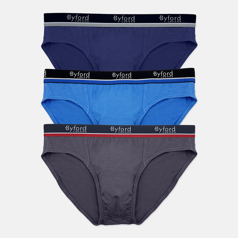 BYFORD 3PCS MEN'S MINI BRIEFS | BAMBOO ELASTANE | BMB131046AS1
