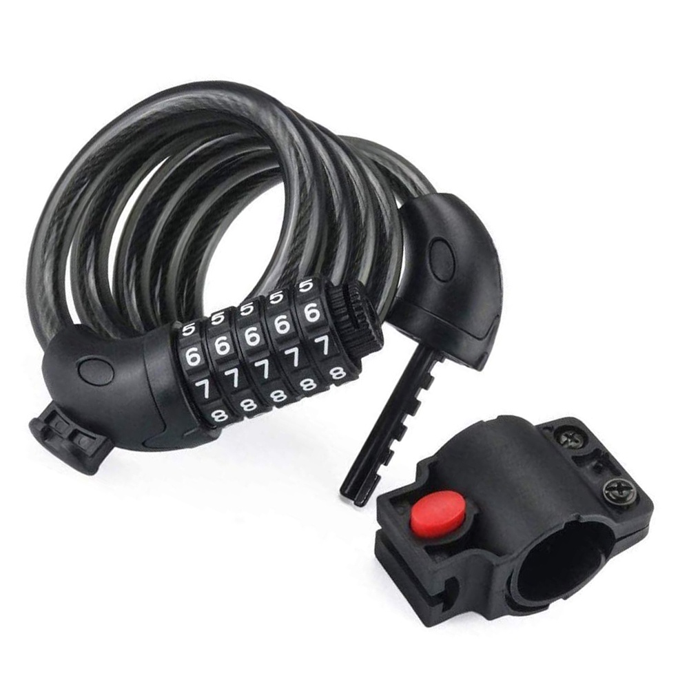 Bicycle Lock (5 Digit Combination) with steel cable