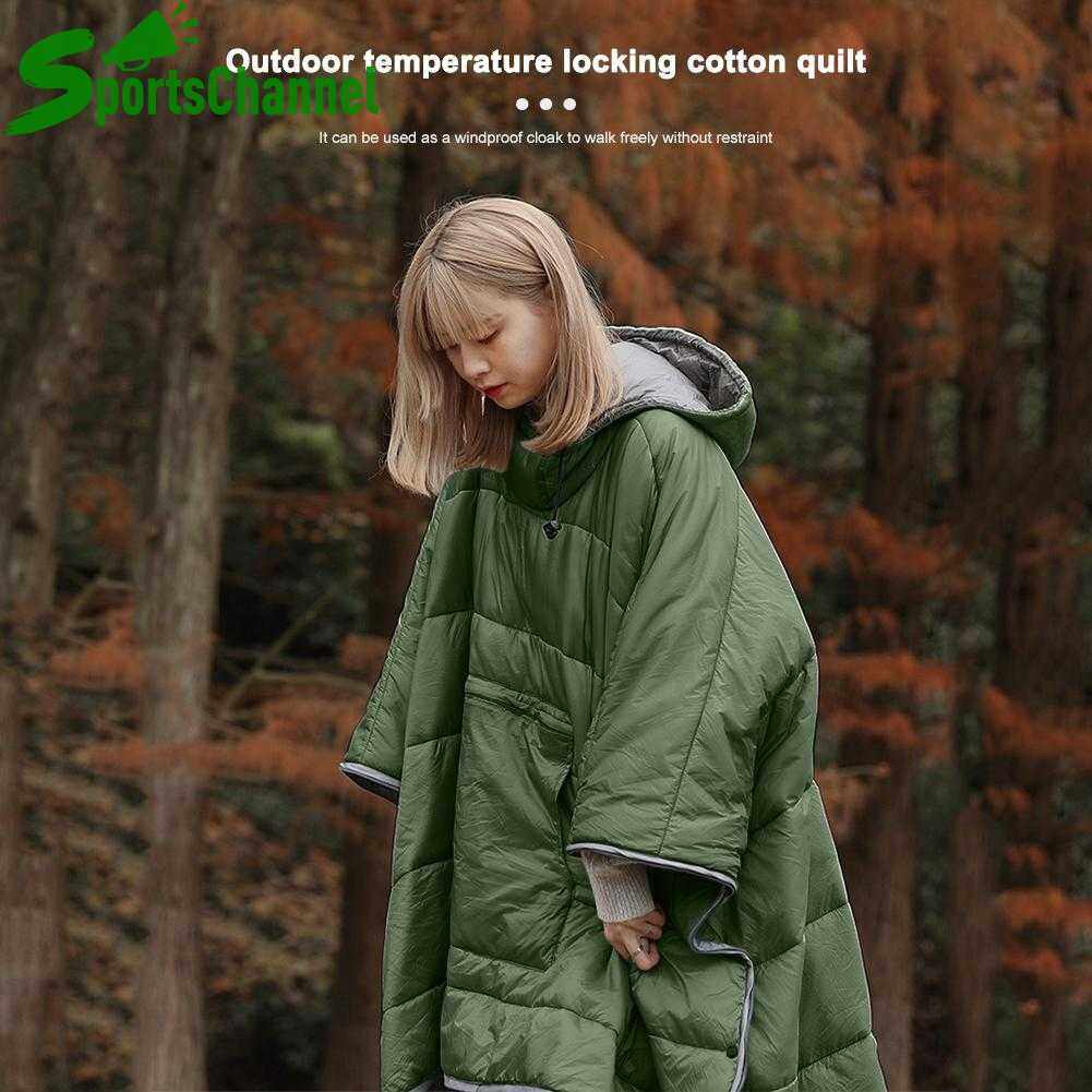 Women Men Winter Warm Ponchos Capes for Outdoor Wearable Riding Motorcycle Cloak