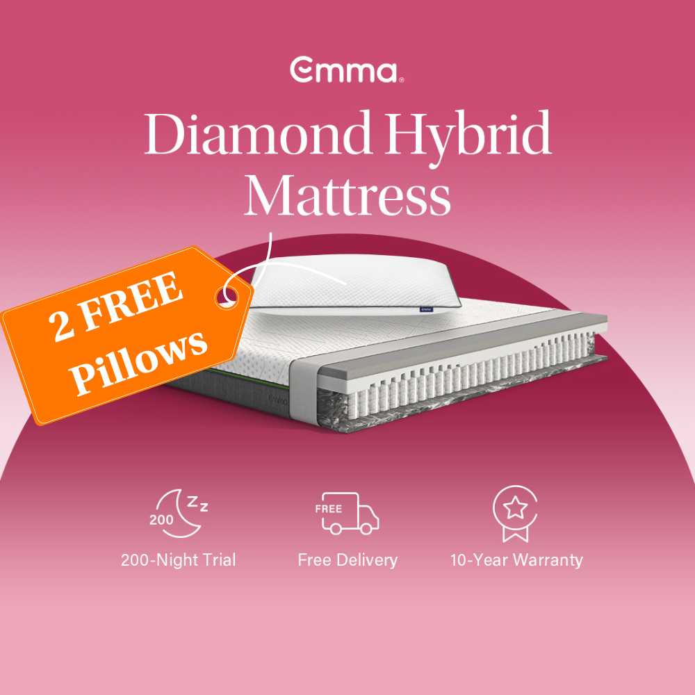 Emma Diamond Hybrid Mattress | Cooling, Memory Foam Pocket Spring | Emma Sleep