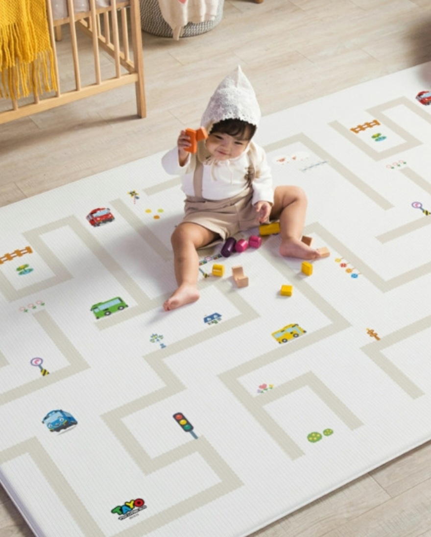 Parklon La Pure Soft Baby Tayo Maze Playmat Block Double Sided