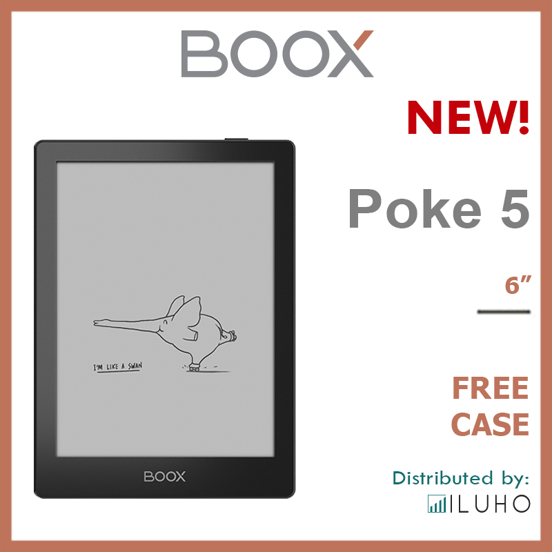 Onyx Boox Poke 5 E Ink Tablet Reader 6 Inch Quad Core Processor Android 11 E-ink Reader (32GB, 2GB RAM) + Free Flip Case