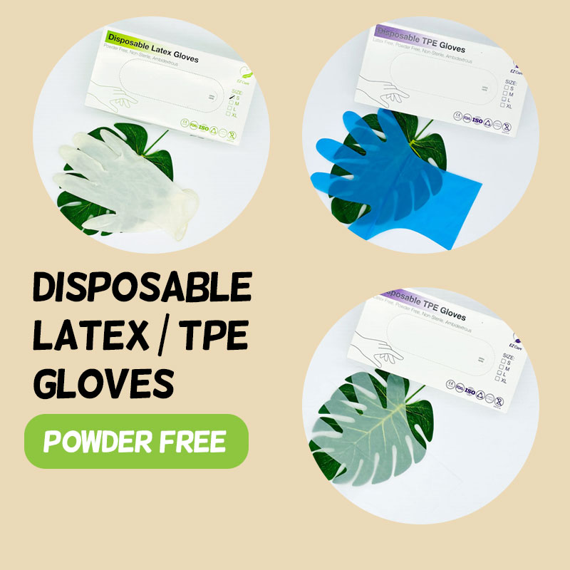 [Medical Nitrile/ Latex/TPE/Nitrile/Pure Nitrile] *POWER FREE* Gloves Kitchen Disposable Gloves