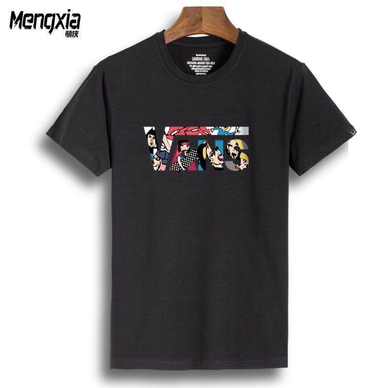 Casual Bottom T Shirt  Vans Men Sport T-shirt Short Sleeve Men's T-shirt