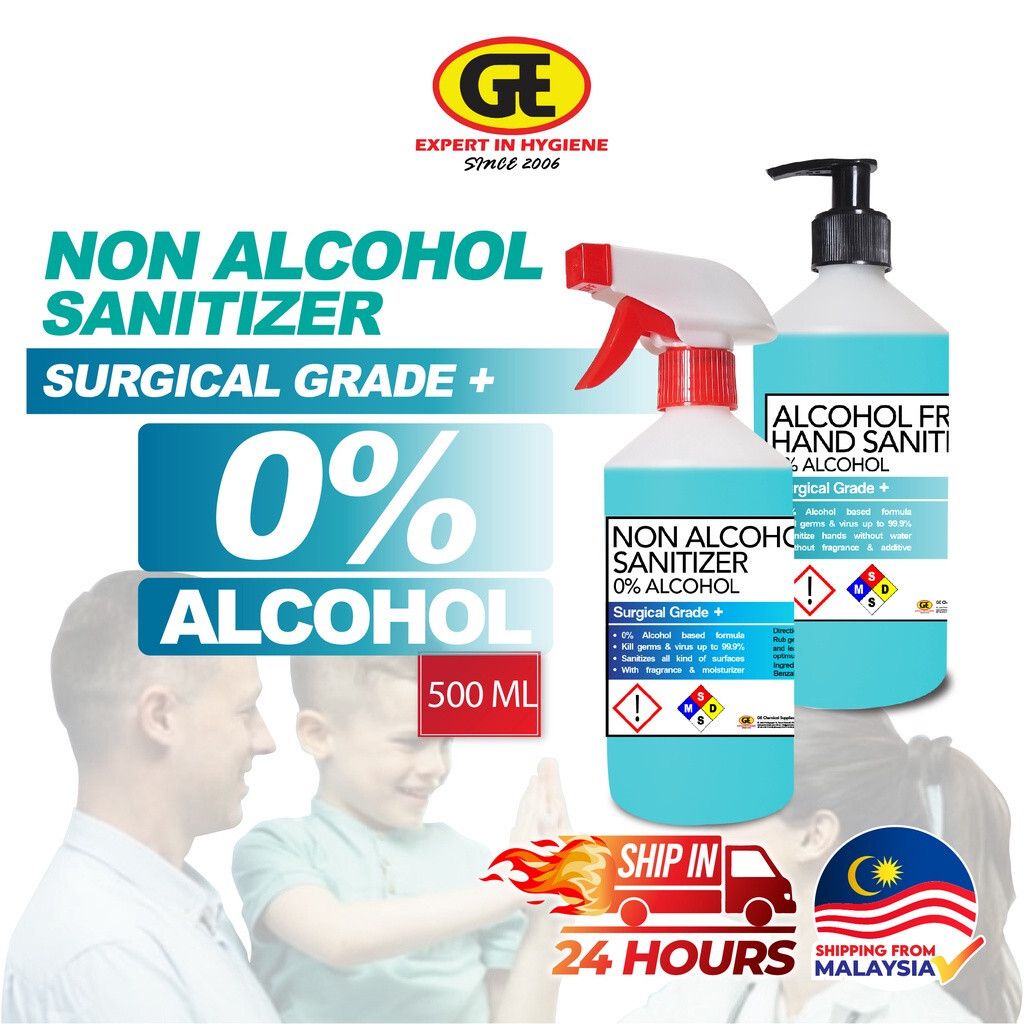 Food Safe Non Alcohol Hand Sanitizer 500ml~5L Disinfectant Liquid Pembasmai Kuman Tanpa Alcohol Health Medical Disinfectant