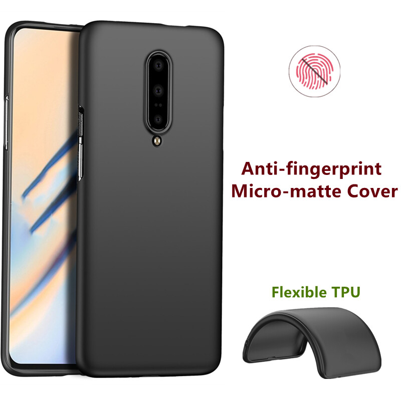 For OnePlus 7 Pro GM1910 GM1911 GM1913 GM1915 GM1917 Slim Fit Flexible TPU Soft Silicone Cell Phone Case with Non-Slip Micro-frosted Matte Finish Grip Coating Anti-scratch Back Cover Skin