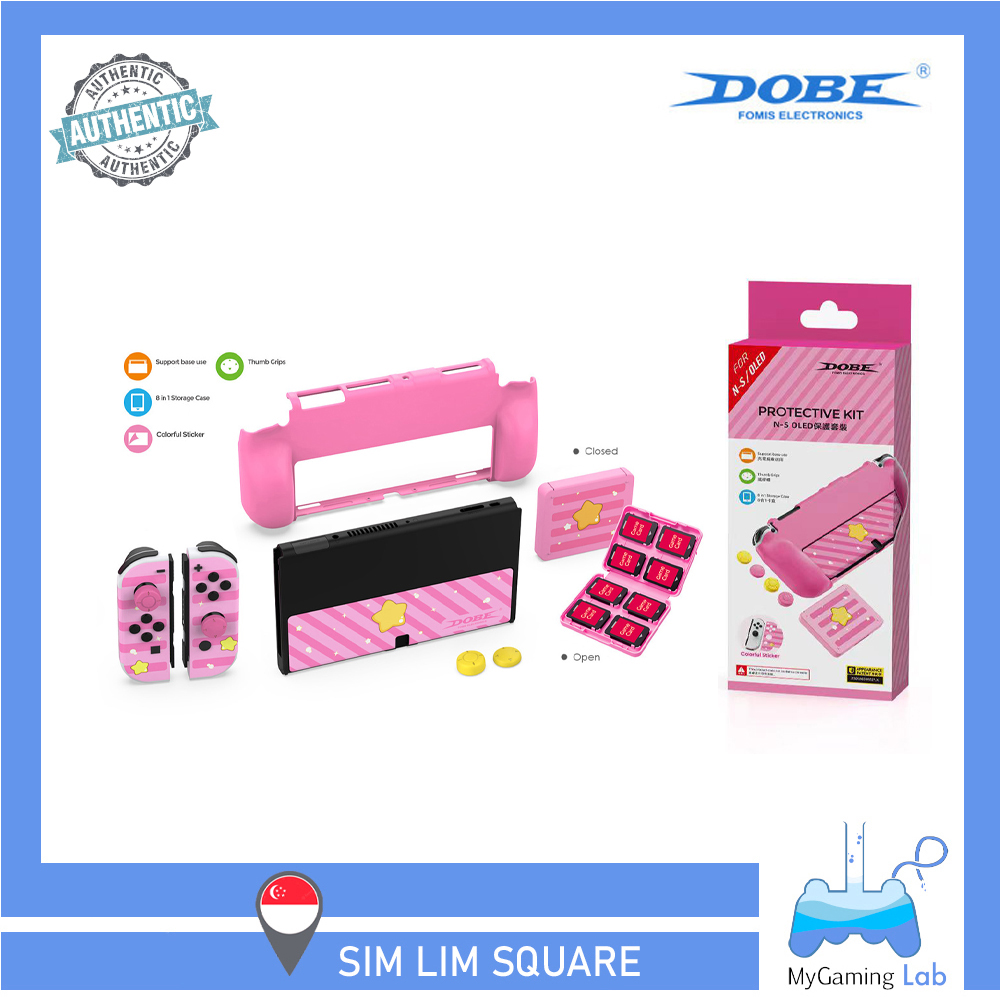 [SG]  DOBE Kirby Style Protective Accessory Kit for Nintendo Switch OLED Model