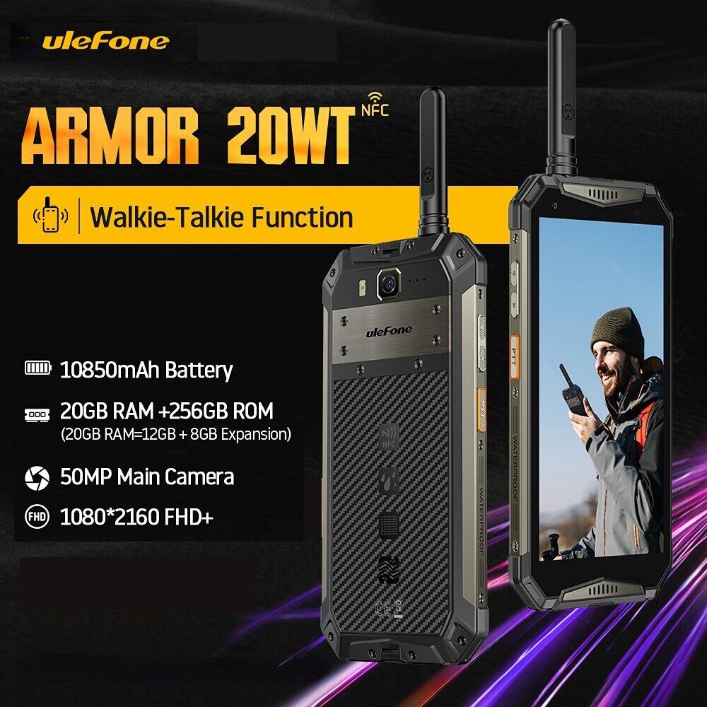 【Official shop】Ulefone Armor 20WT Rugged Waterproof Smartphone DMR 10850mAh Mobiele Telefoons 20GB + 256GB Android Telefoon