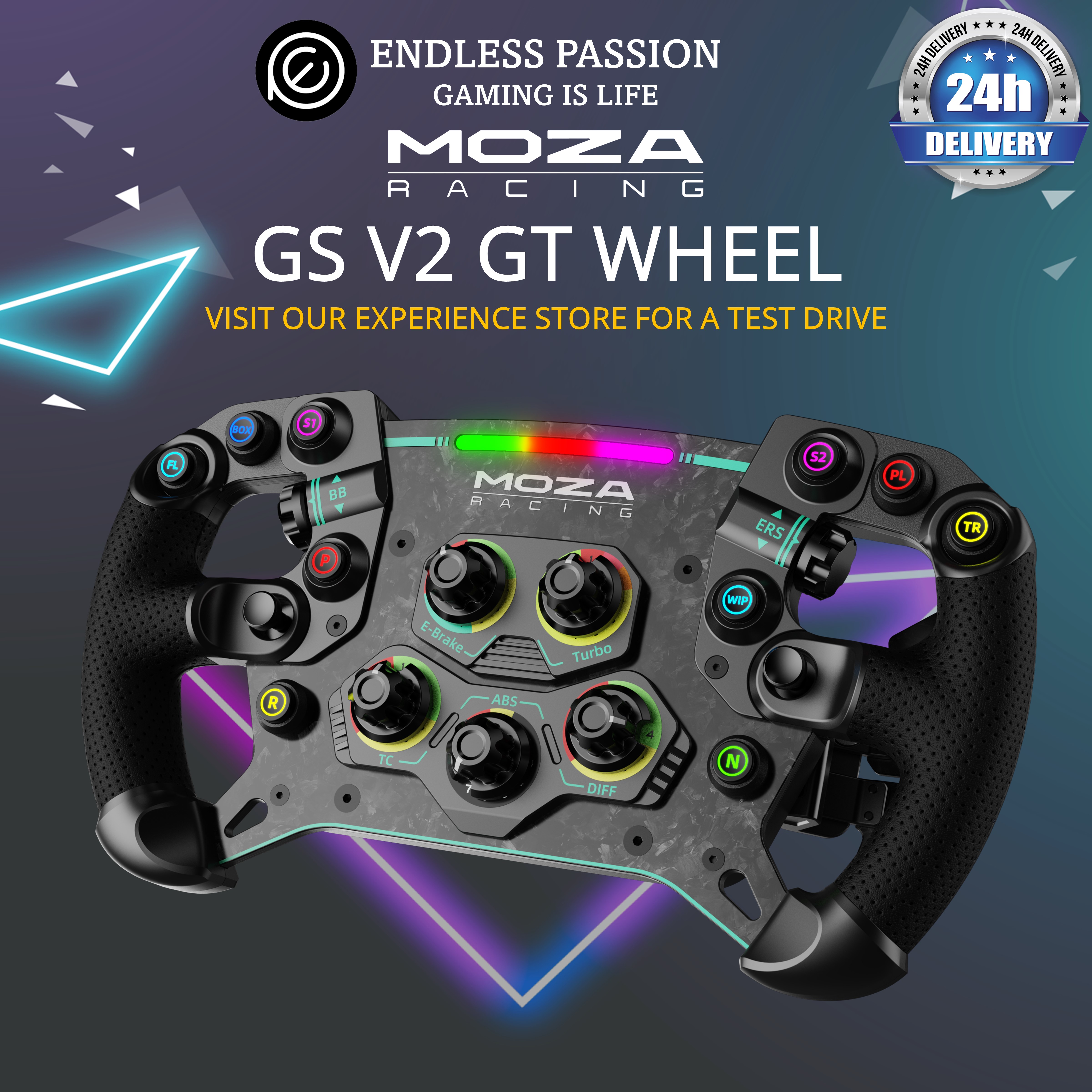 MOZA GS V2 Steering Wheel Leather Version