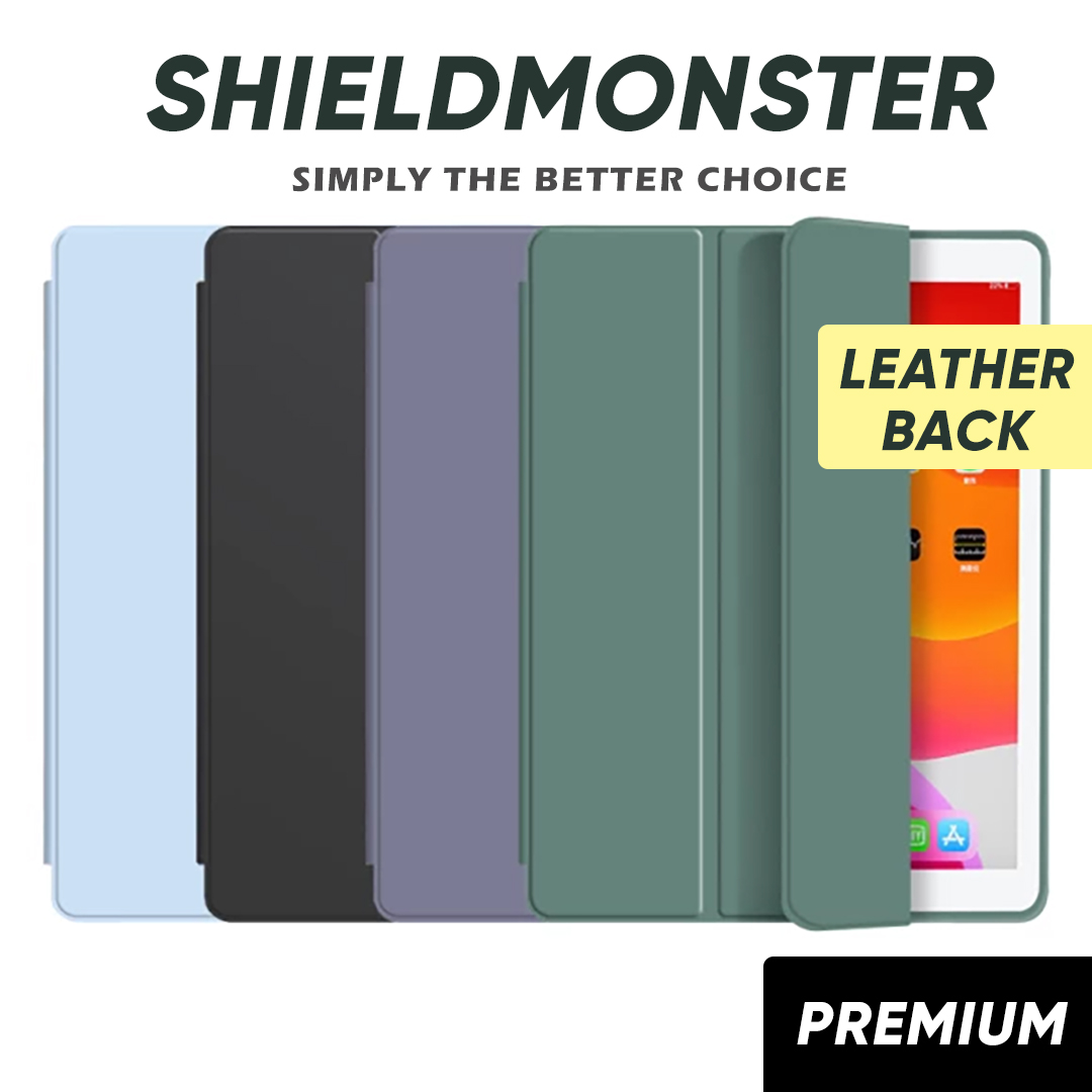 ShieldMonster iPad Case for 10.2/Air 5/Air 4/iPad Pro 11/10.9(GEN 10)/Mini 6/10.5/9.7/Mini 4/5 Magnetic Smart Leather Casing Cover with Pencil Holder
