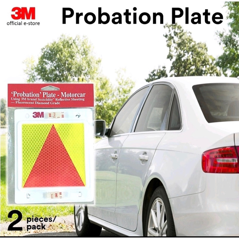 3M Probation Car Plate (P Plate) 2 Pcs / Front & Back