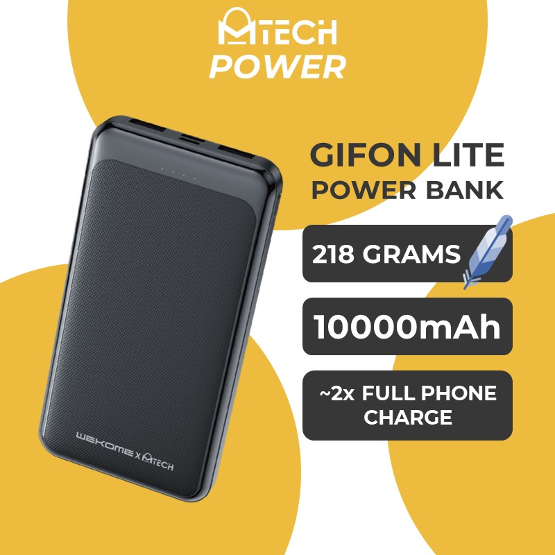 MTech Power X Proda Gifon Lite 20W Battery Portable Powerbank Fast Charge Charging 10000mAh 20000mAh 充电宝 Light Weight Slim Power Bank Mini