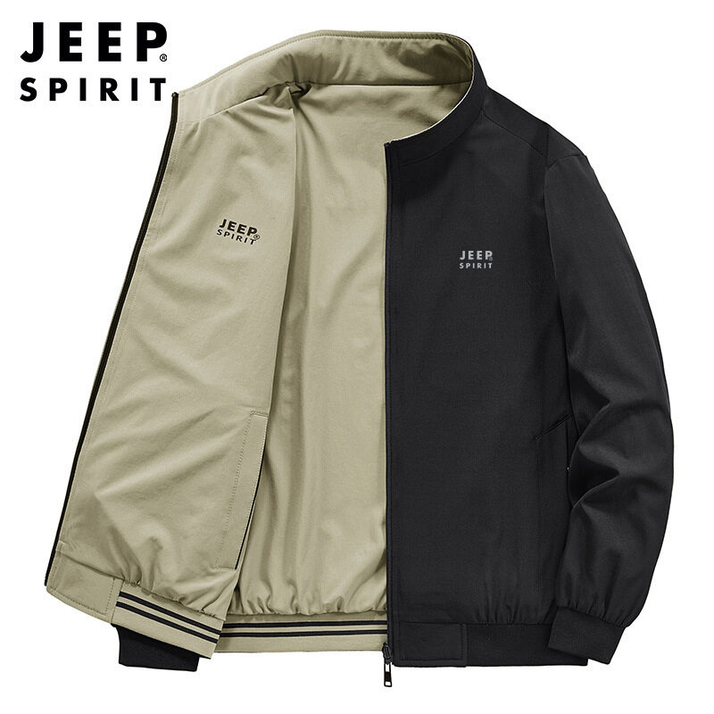 JEEP SPIRIT Men's Jacket New Men's Casual Jacket Double Sided Men's Jacket Outdoor Work Jacket
