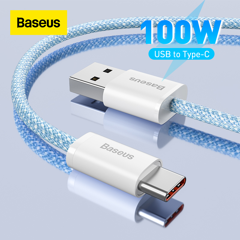 Baseus 100W USB Cable USB To Type C Cable PD Fast Charger Cord Type-C Cable For Xiaomi Samsung