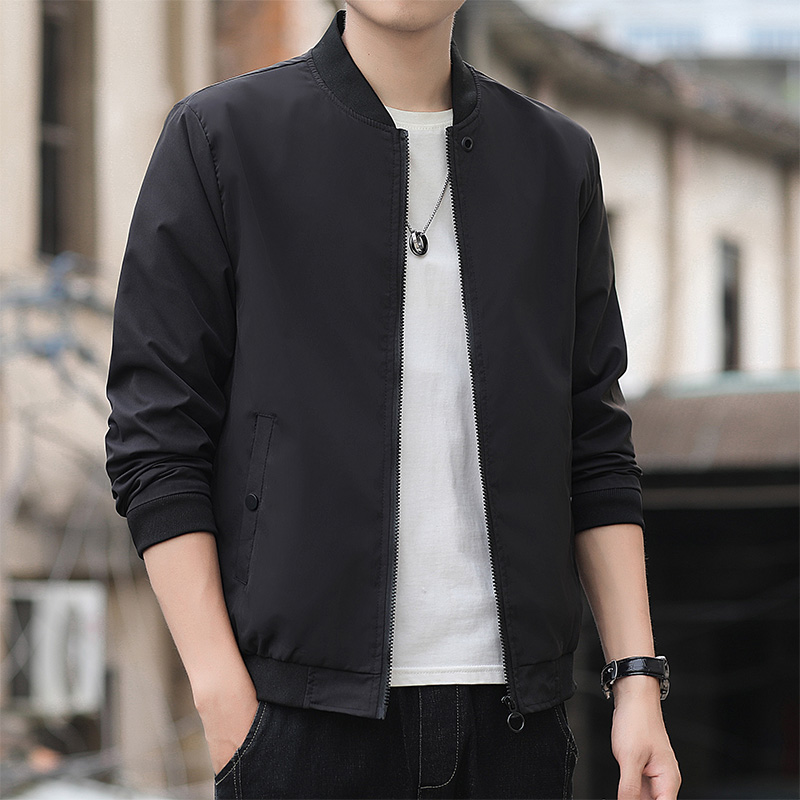 [Ready Stock] Jacket for Men Korean Casual Work Bomber Jackets Comfortable Breathable Baseball Jacket