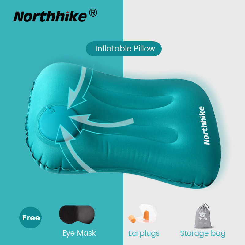 Northhike Portable Inflatable Pillow for Camping Air Pillow for Camping Inflatable Neck Pillow for Travelling for Hiking Beach Car Plane Head Rest
