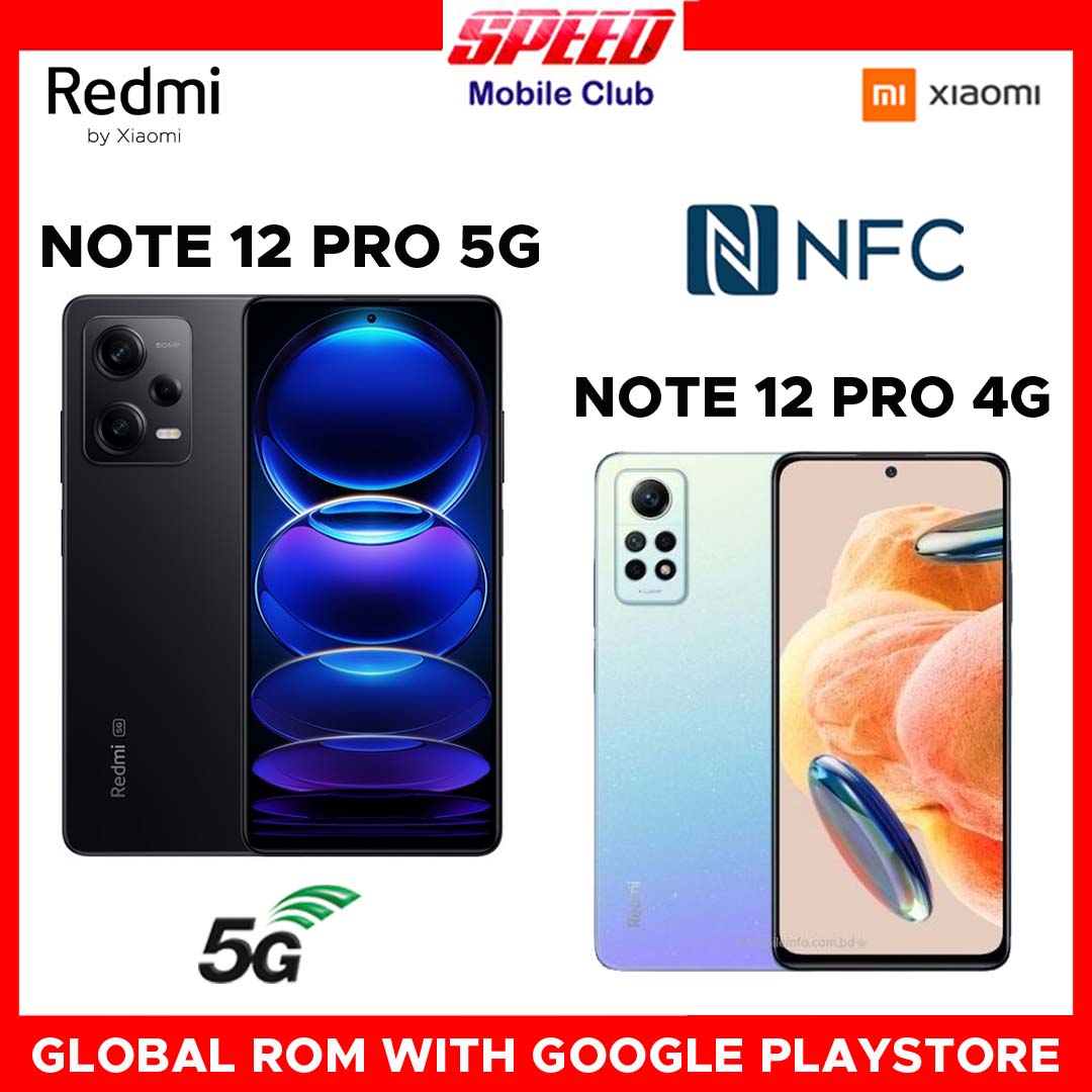 Redmi Note 12 Pro 5G | 4G | NFC | 8GB+128GB | 8GB+256GB | Global ROM | Brand New With Warranty