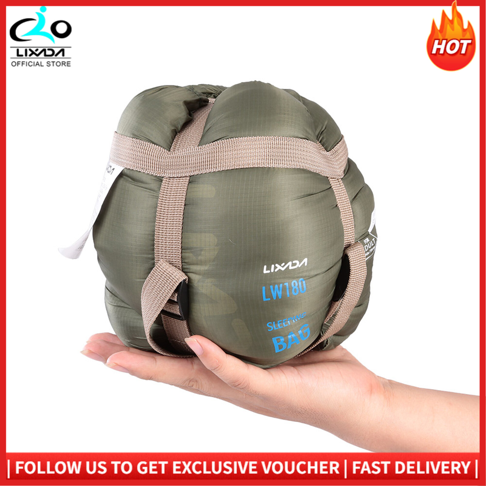 Lixada 190 * 75cm Outdoor Envelope Sleeping Bag Camping Travel Hiking Multifunction Ultra-light 680g