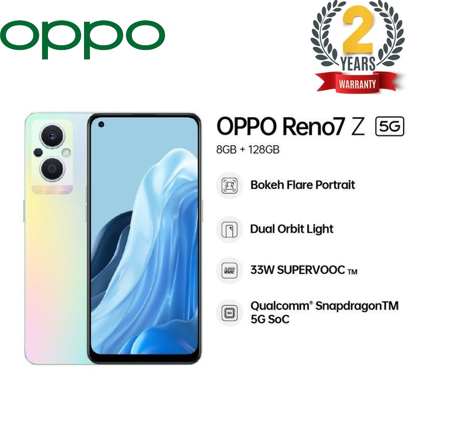 OPPO Reno 7Z (8GB/128GB) - Oppo 2 Years Official Warranty - Telco Set - Limited Sets available