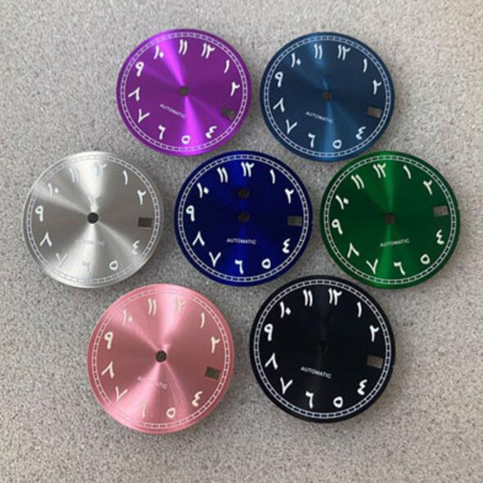 Replacement Roman Marking Coat 28.5mm Sun Pattern Green Luminous Watch Dial for NH35/36 Movement