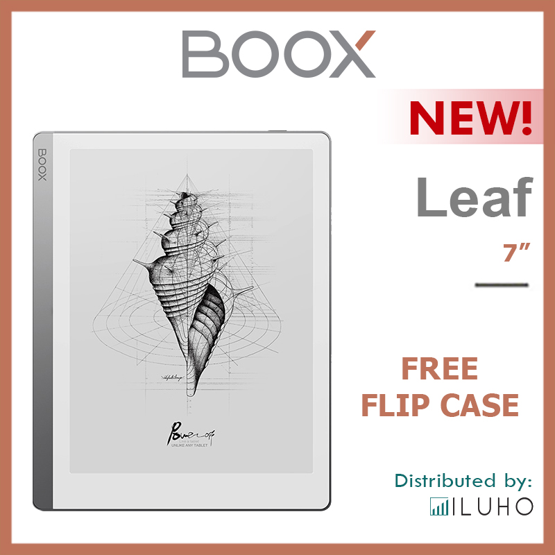 Onyx Boox Leaf - 7" HD Eink Carta Screen with AG glass flat cover-lens Octa-core Processor Android 10 E Ink Reader (2GB LPDDR4X, 32GB Storage)