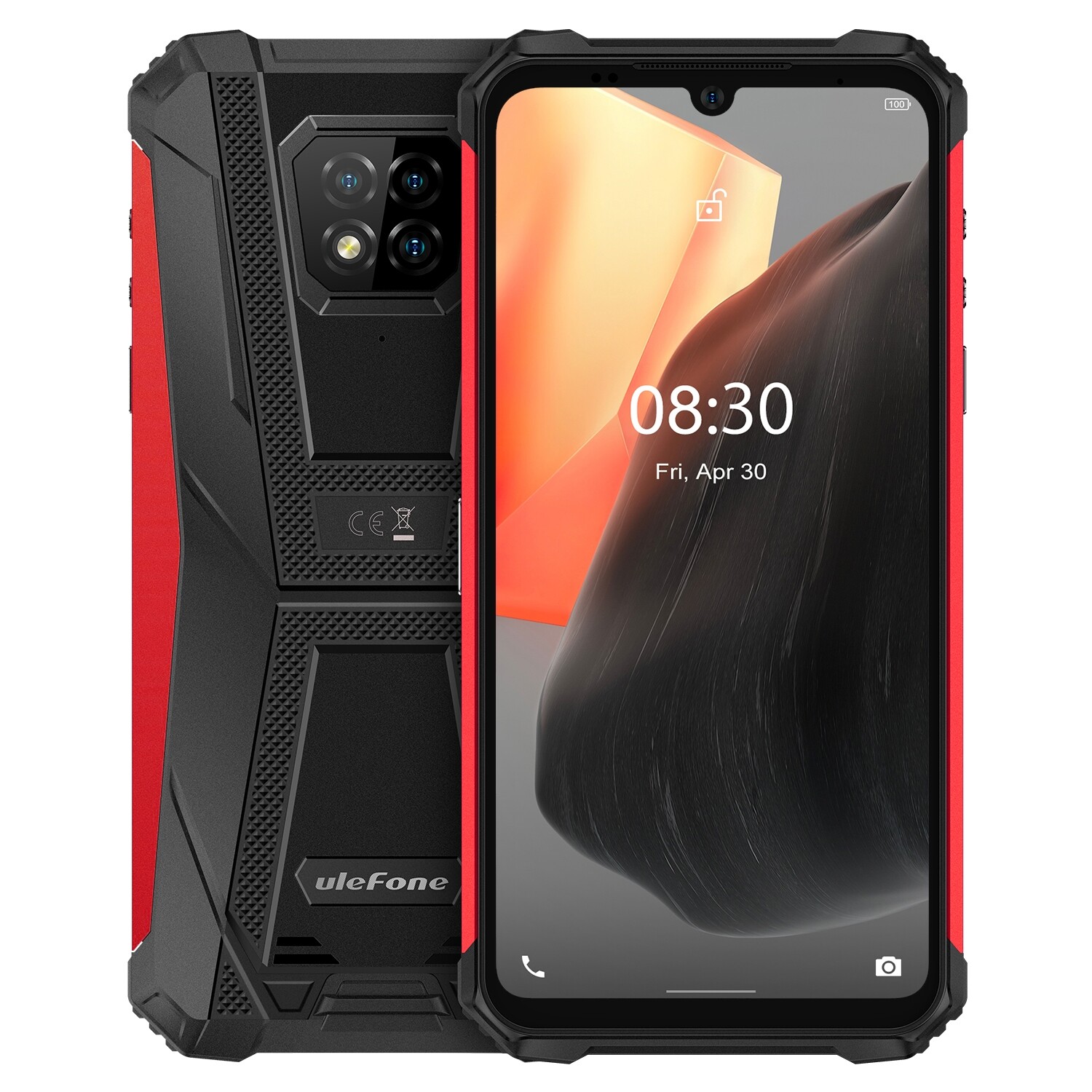Ulefone Armor 8 Pro Rugged Phone, 8GB+128GB, Triple Back Cameras, IP68/IP69K Waterproof Dustproof Shockproof, Face ID & Fingerprint Identification, 5580mAh, 6.1 inch Android 11 MTK Helio P60 Octa-core