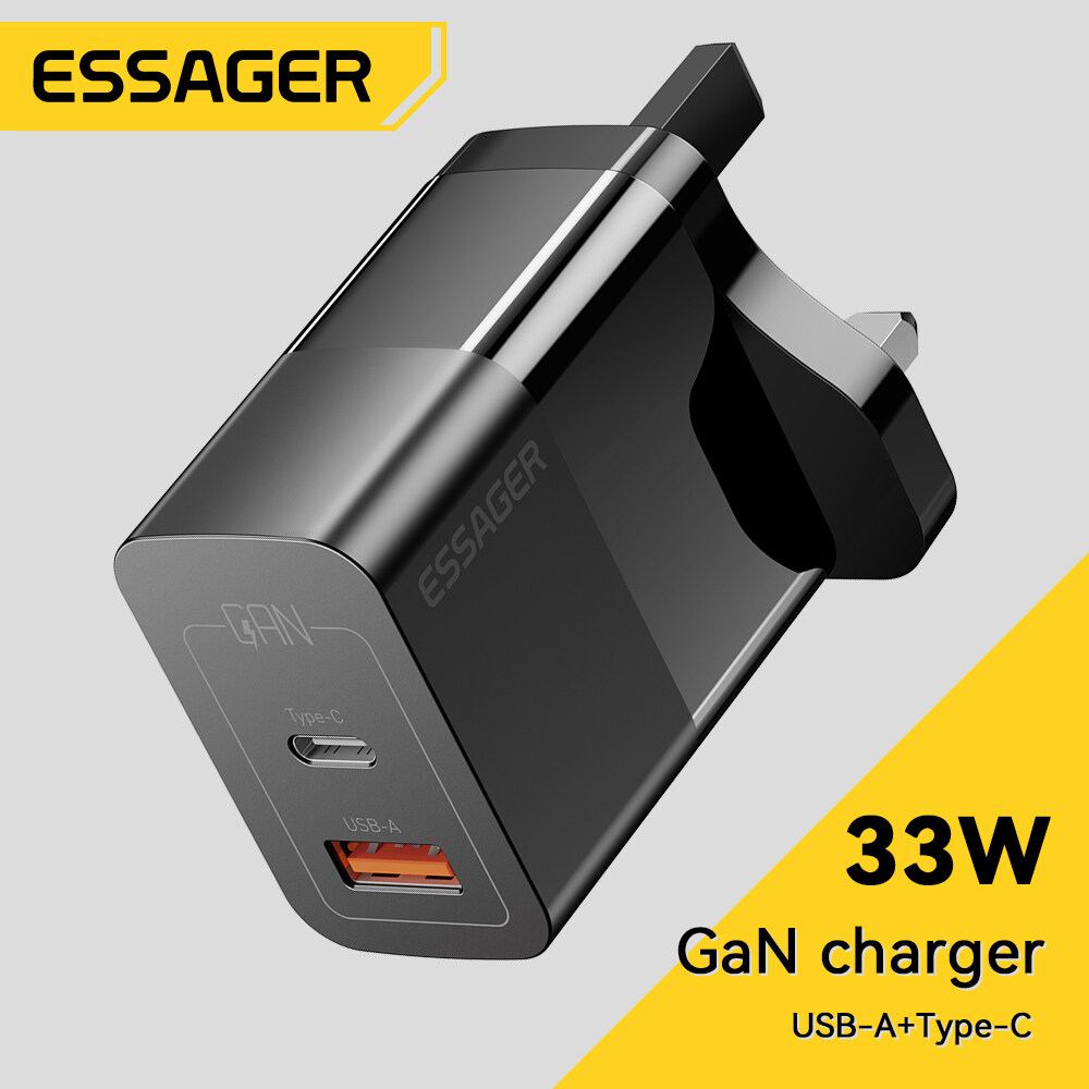 Essager USB Type C Fast Charger 33W QC PD 3.0 Dual Port Mini Portable Adapter For IPhone 14 13 12 IPad Xiaomi Fast Wall Chargers