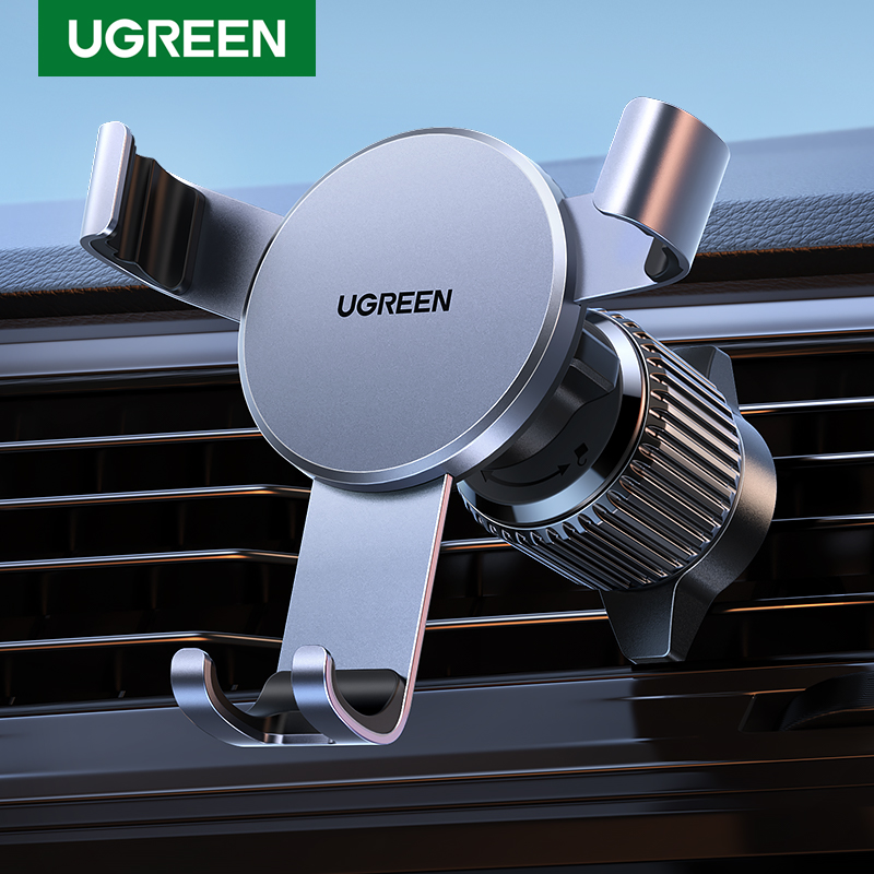 UGREEN Car Vent Phone Mount Gravity Phone Holder Hands-Free Car Air Vent Mount Auto Lock for iPhone 14 13 12 11 Pro Max Galaxy S22 S9 S10 Realme Vivo Phone Holder
