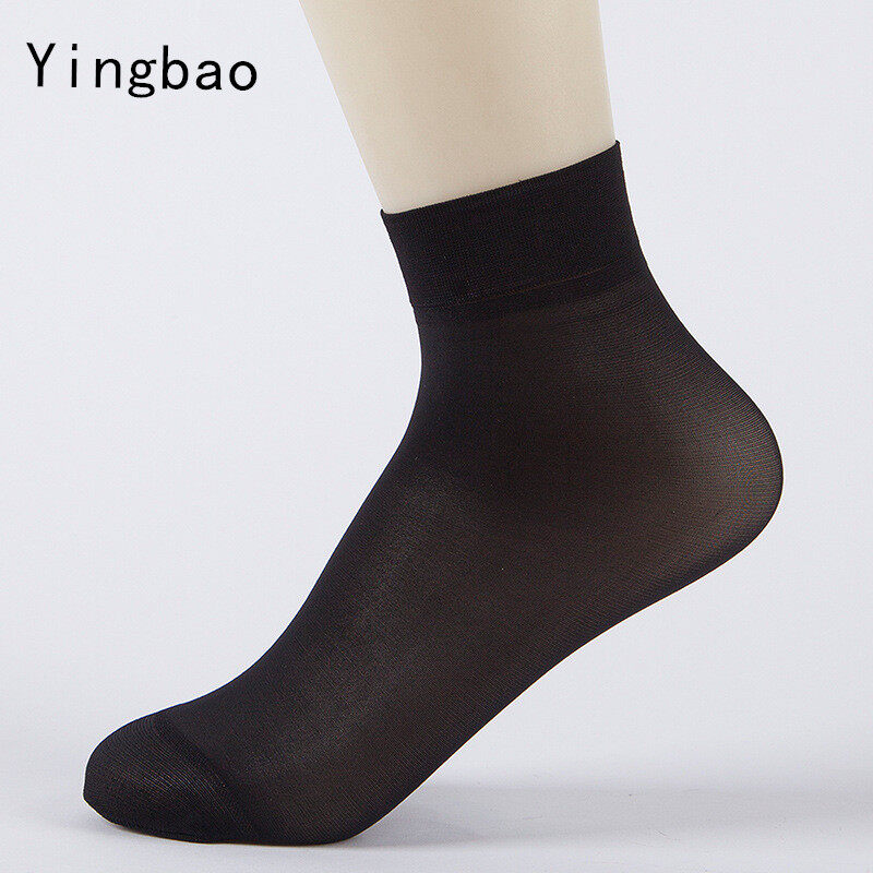 Yingbao 10 pair Sock Ankle High Stretchy Short Stockings Socks Crystal Silky Transparent for Women