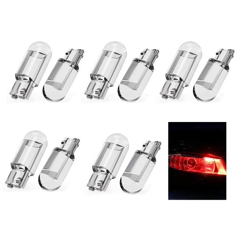 LED Light for Motorcycle 10Pcs 6000K Dome Light Instrument Lamp Acrylic Shell COB DC 12V T10 LED Car Lights Bulb